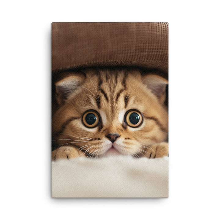 Scottish Fold Kitten Canvas - PosterfyAI.com