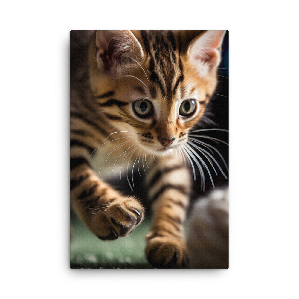 Bengal Kitten Canvas - PosterfyAI.com