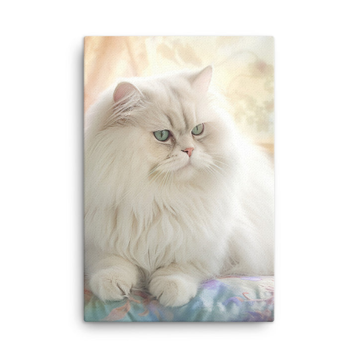 Persian Cat in Dreamy Pastel Canvas - PosterfyAI.com