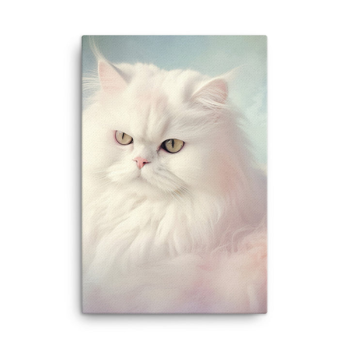 Persian Cat in Dreamy Pastel Canvas - PosterfyAI.com