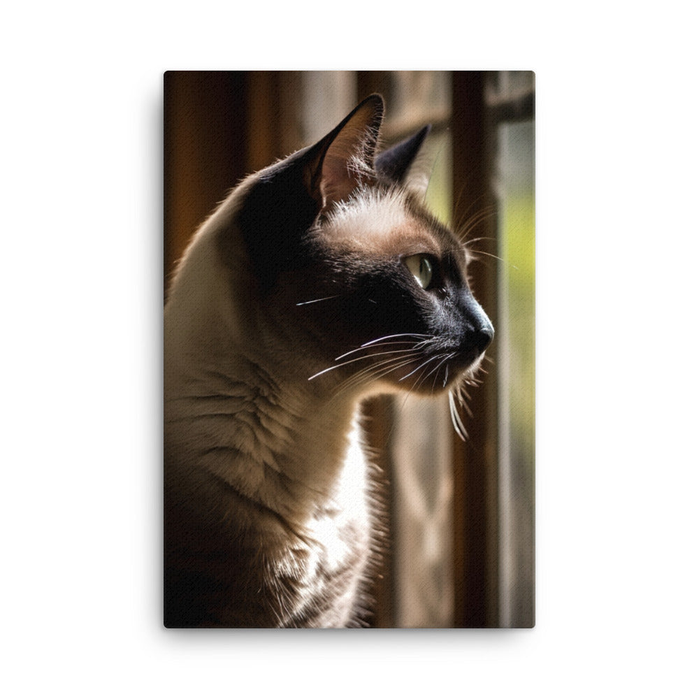 Siamese Serenity Canvas - PosterfyAI.com