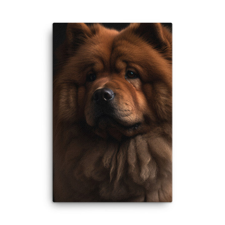Chow Chow Sitting Proudly Canvas - PosterfyAI.com