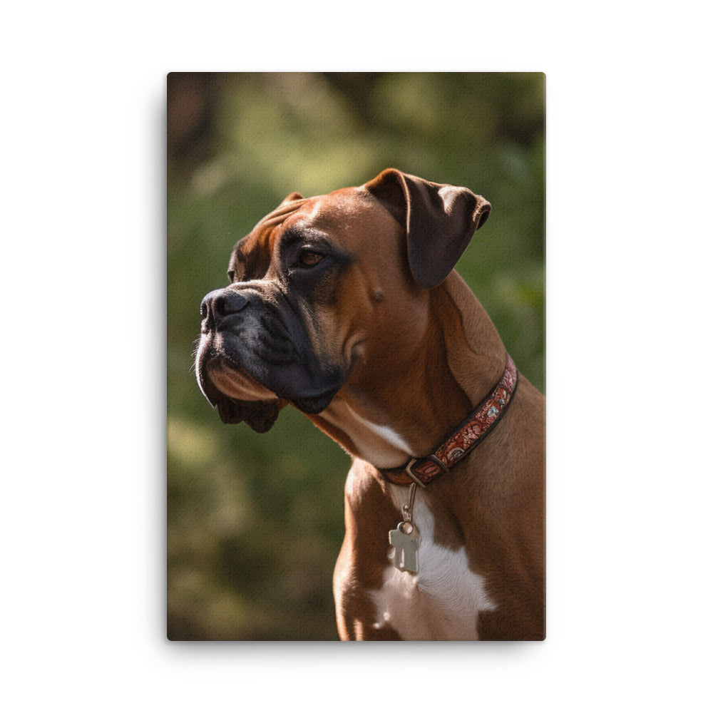 Boxer in the Park Canvas - PosterfyAI.com