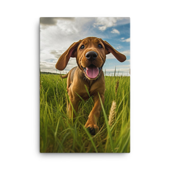 Bloodhound Playtime Canvas - PosterfyAI.com