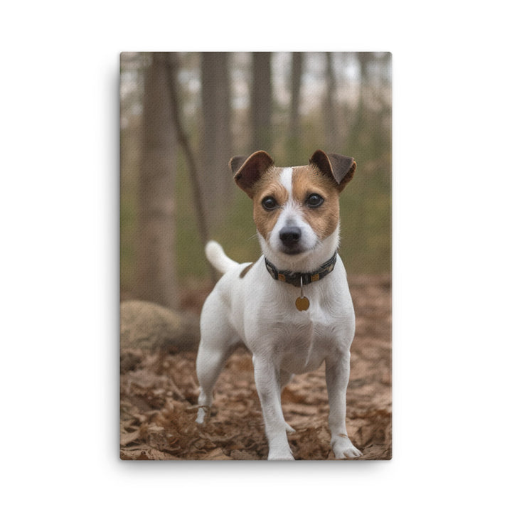 Adorable Jack Russell Terrier Posing for Camera Canvas - PosterfyAI.com