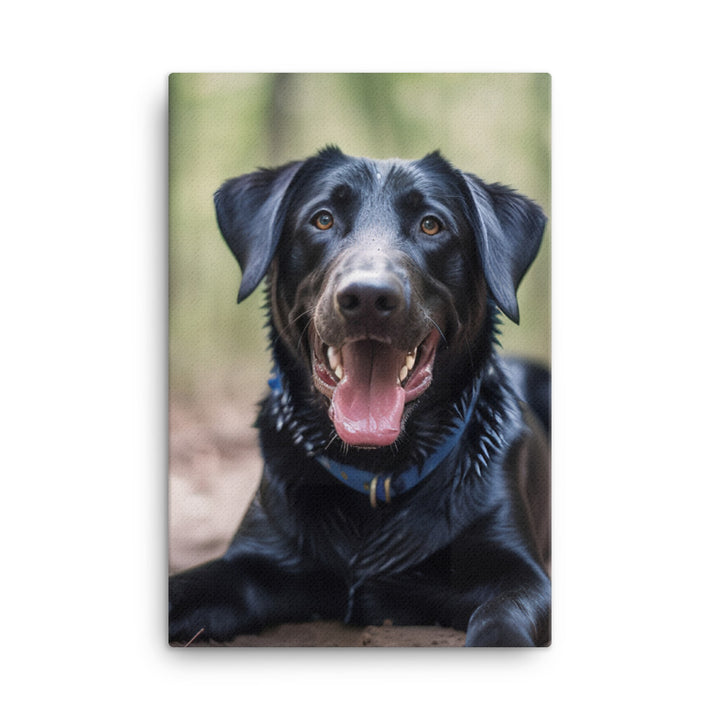 A portrait of a happy Labrador Retriever Canvas - PosterfyAI.com