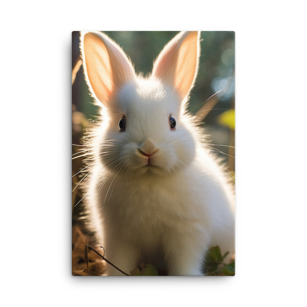 Florida White Bunny Canvas - PosterfyAI.com