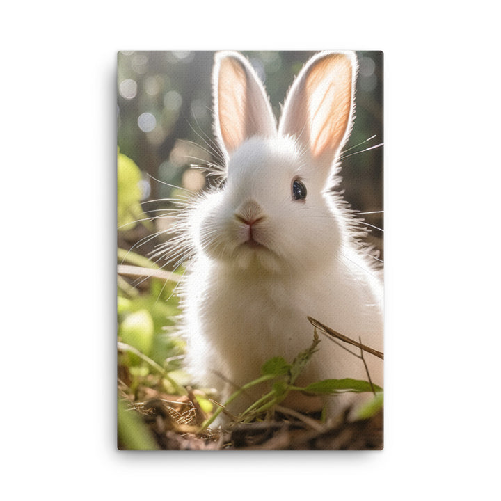 Florida White Bunny Canvas - PosterfyAI.com