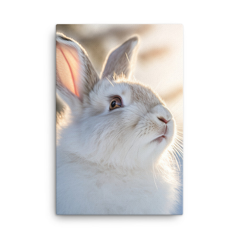 Florida White Bunny Canvas - PosterfyAI.com