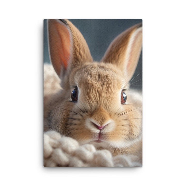 Mini Rex Bunny Canvas - PosterfyAI.com