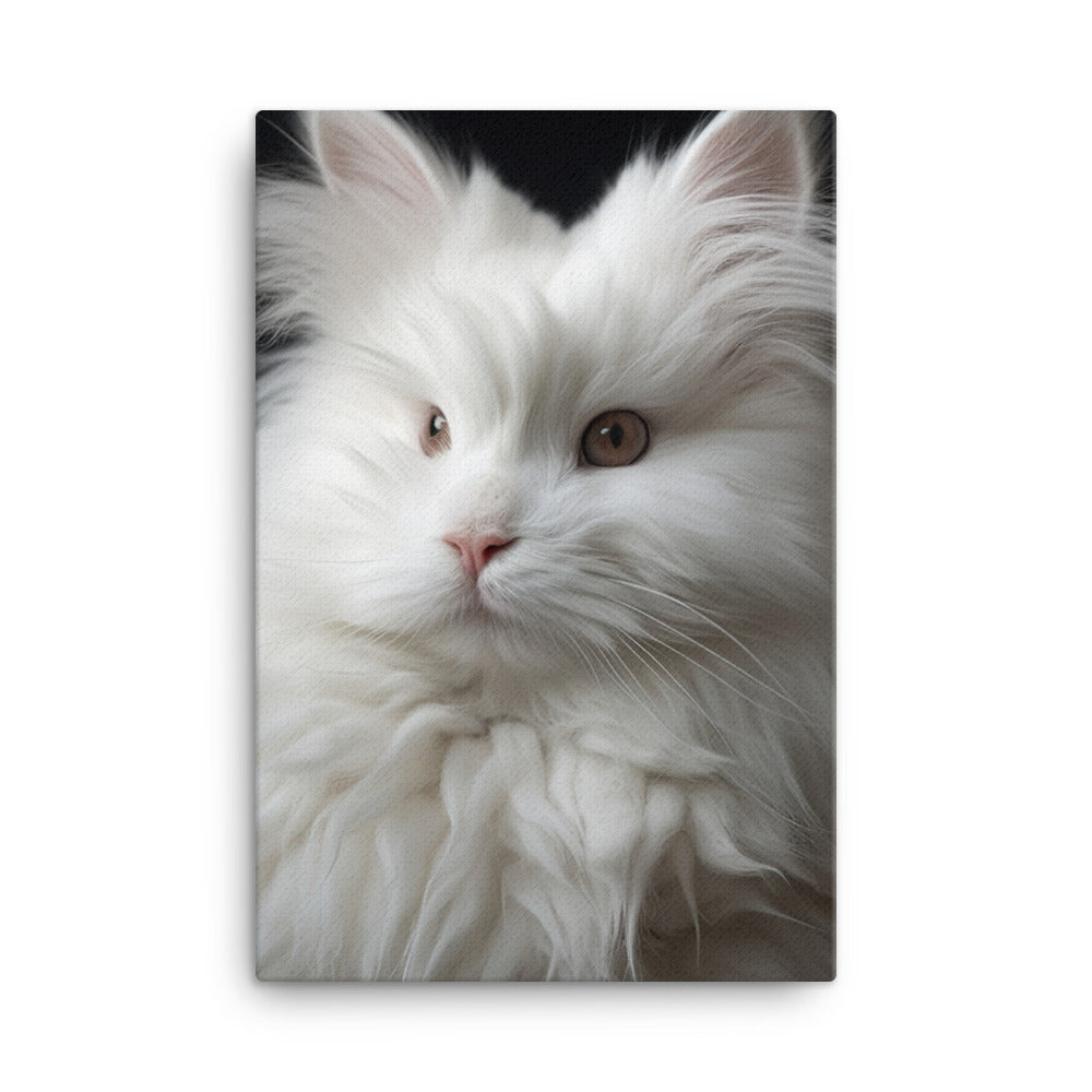 French Angora Bunnys Majestic Beauty Canvas - PosterfyAI.com