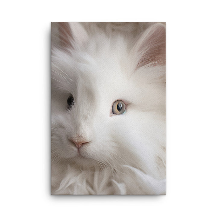Adorable French Angora Bunny Canvas - PosterfyAI.com