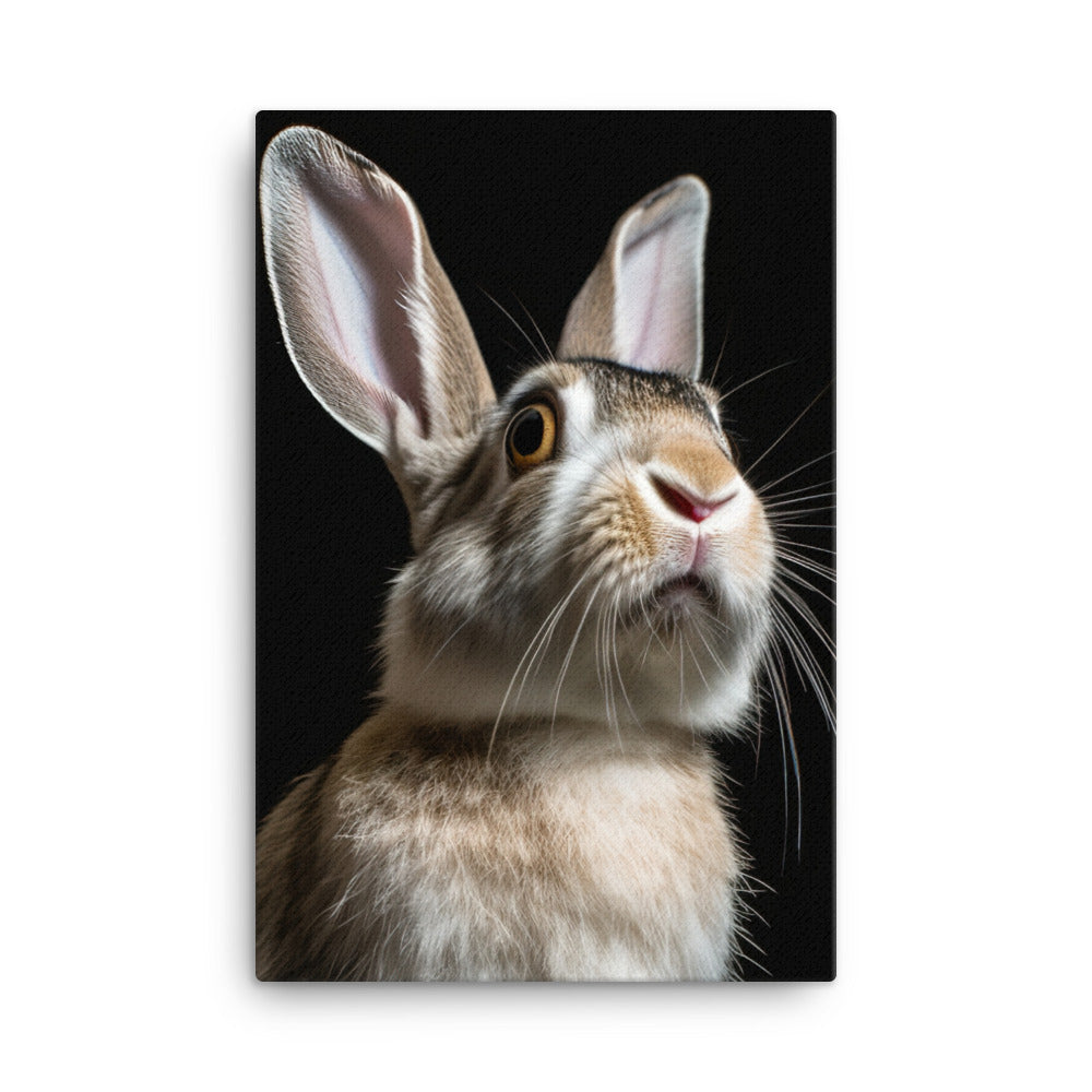 English Spot Bunnys Inquisitive Charms Canvas - PosterfyAI.com