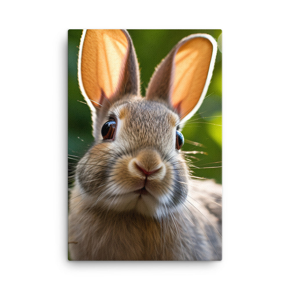 Mini Satin Bunnys Enchanting Inquisitiveness Canvas - PosterfyAI.com
