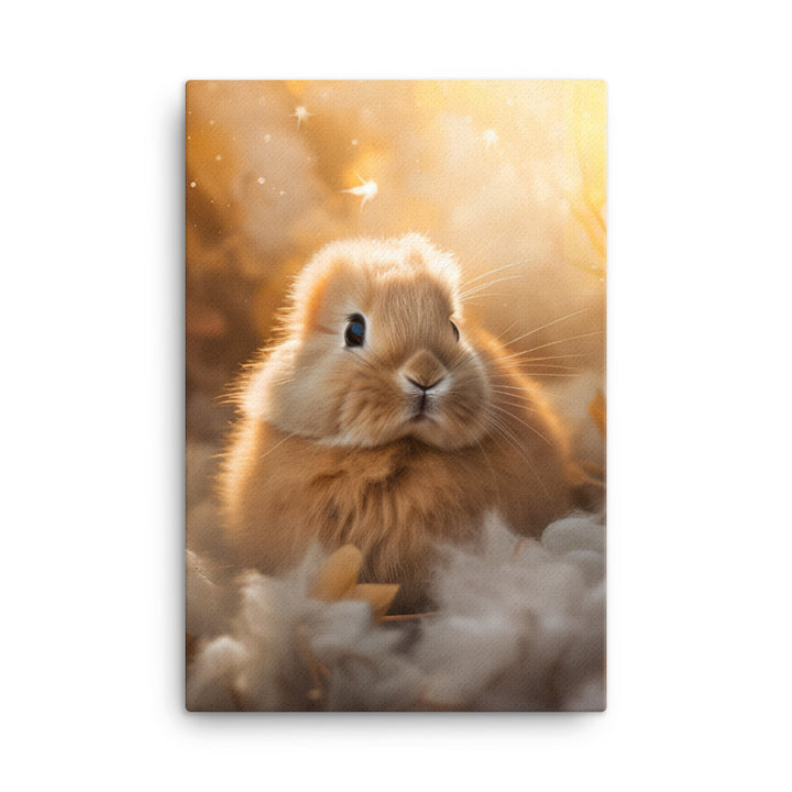 Tan Bunny in a Whimsical Wonderland Canvas - PosterfyAI.com