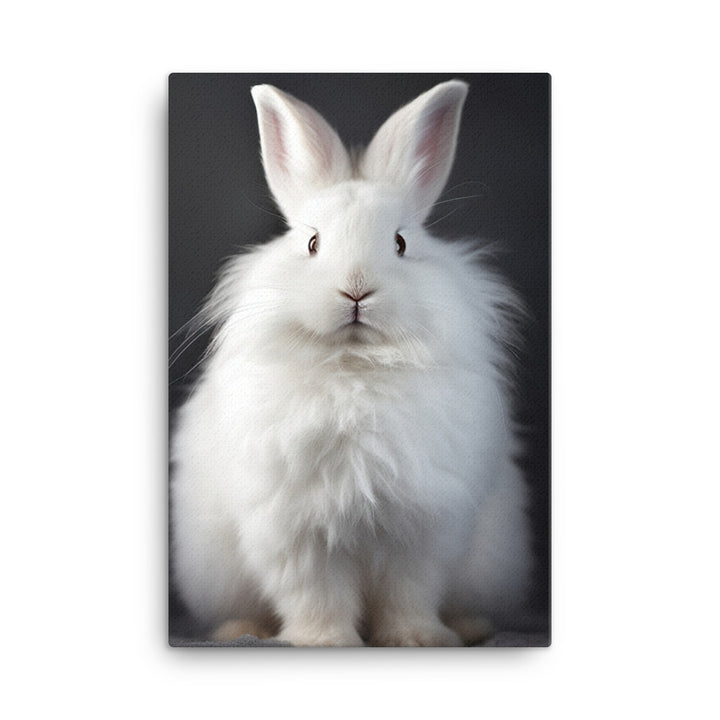 Satin Angora Bunny Canvas - PosterfyAI.com