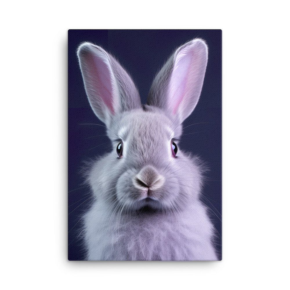 Lilac Bunny Canvas - PosterfyAI.com