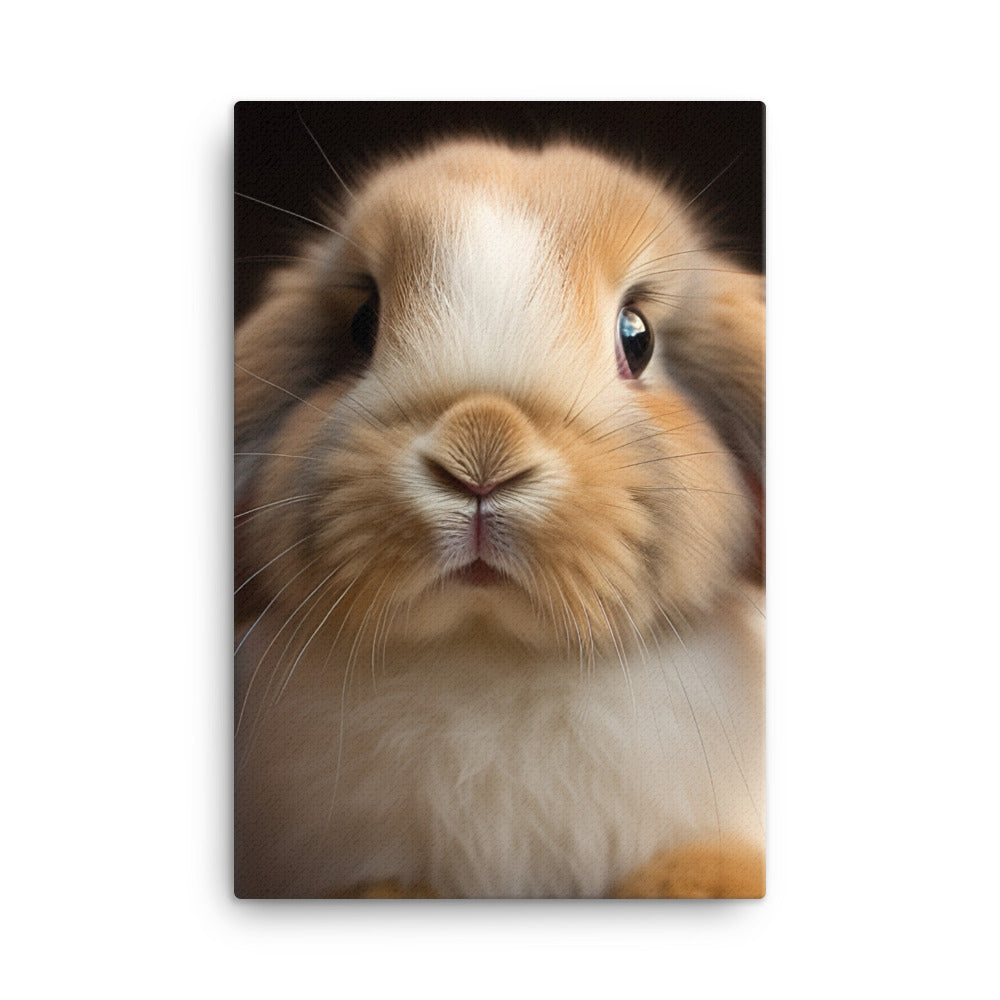 Mini Lop Bunny Canvas - PosterfyAI.com