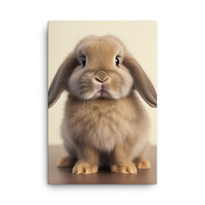 Adorable Mini Lop Bunny Canvas - PosterfyAI.com