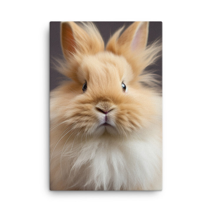 Adorable Lionhead Bunny Canvas - PosterfyAI.com