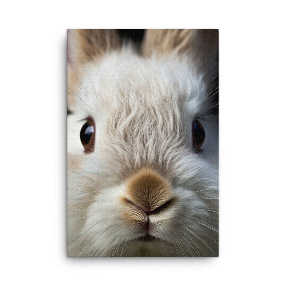 Charming Jersey Wooly Bunny Canvas - PosterfyAI.com