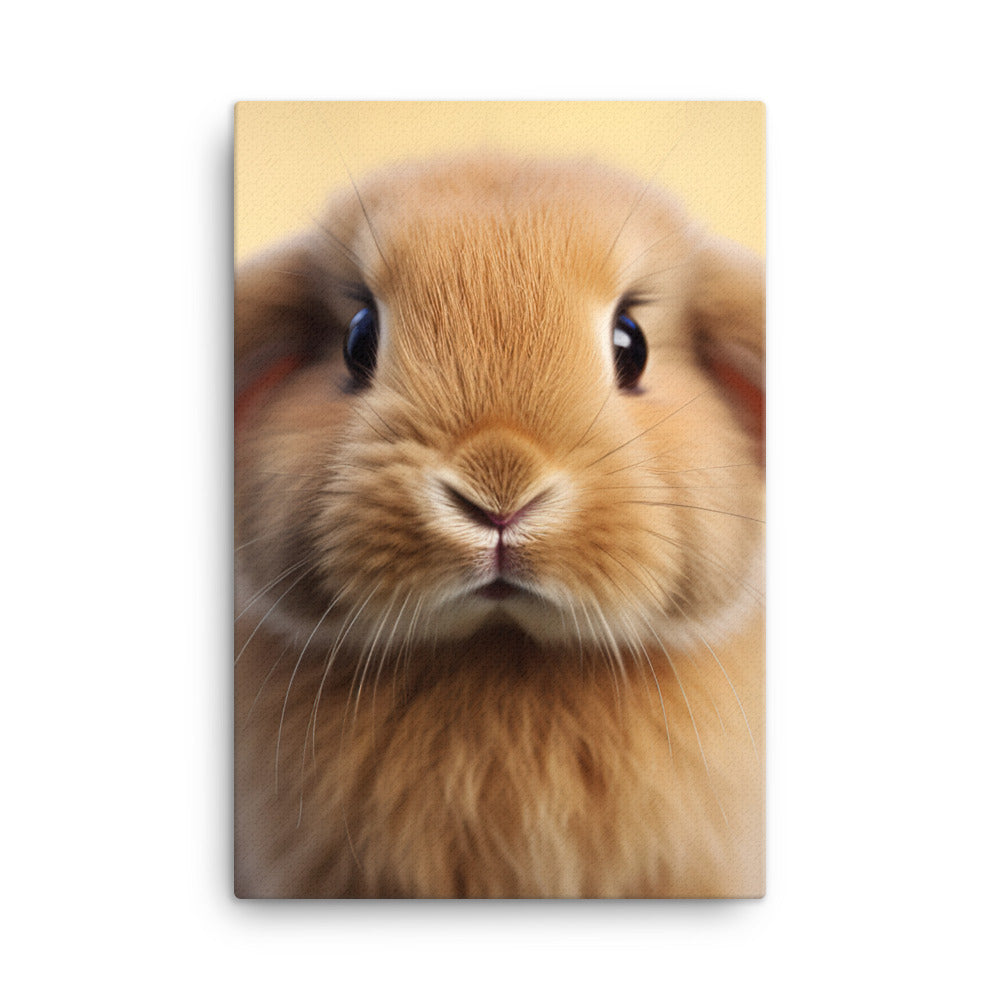 Adorable Holland Lop Bunny Canvas - PosterfyAI.com