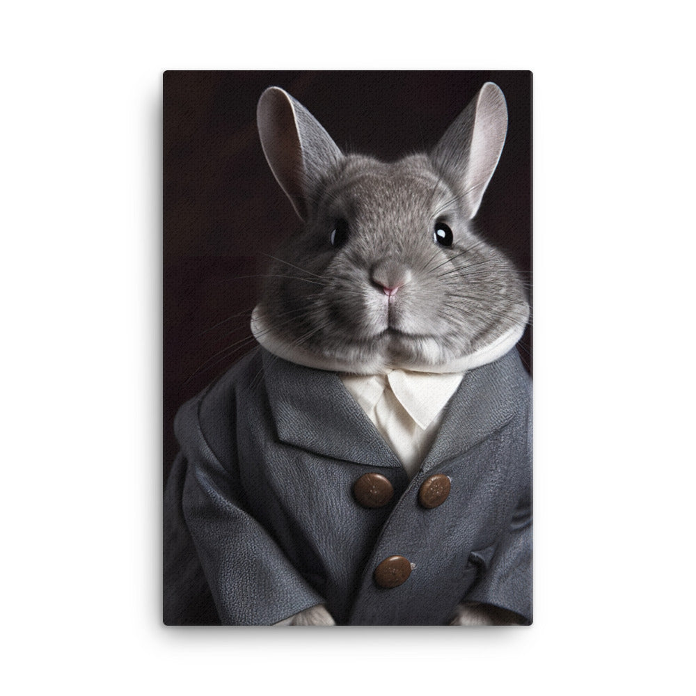 Chinchilla Bunny with a Stylish Pose Canvas - PosterfyAI.com