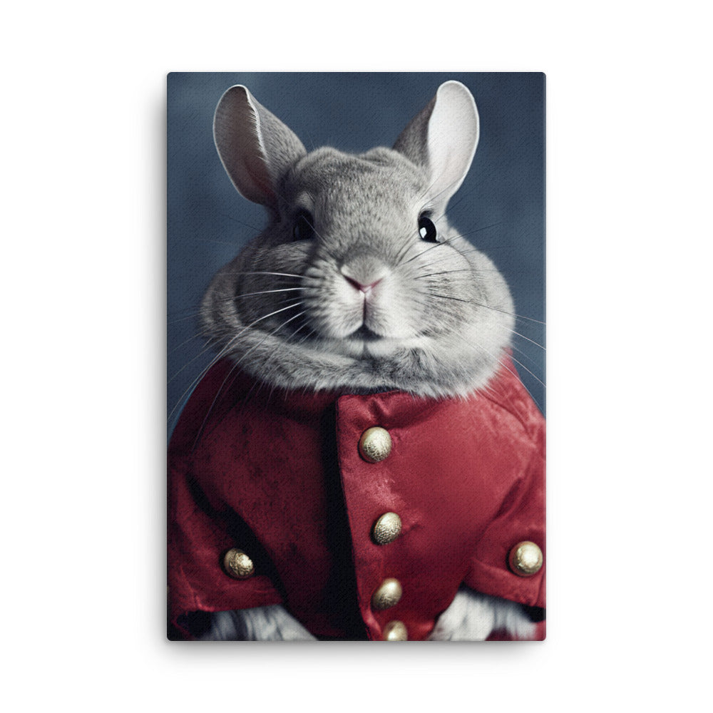 Chinchilla Bunny with a Stylish Pose Canvas - PosterfyAI.com