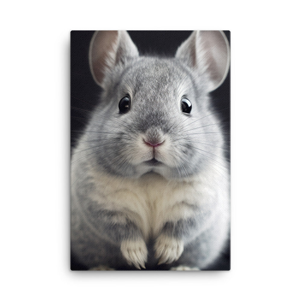 Adorable Chinchilla Bunny Canvas - PosterfyAI.com