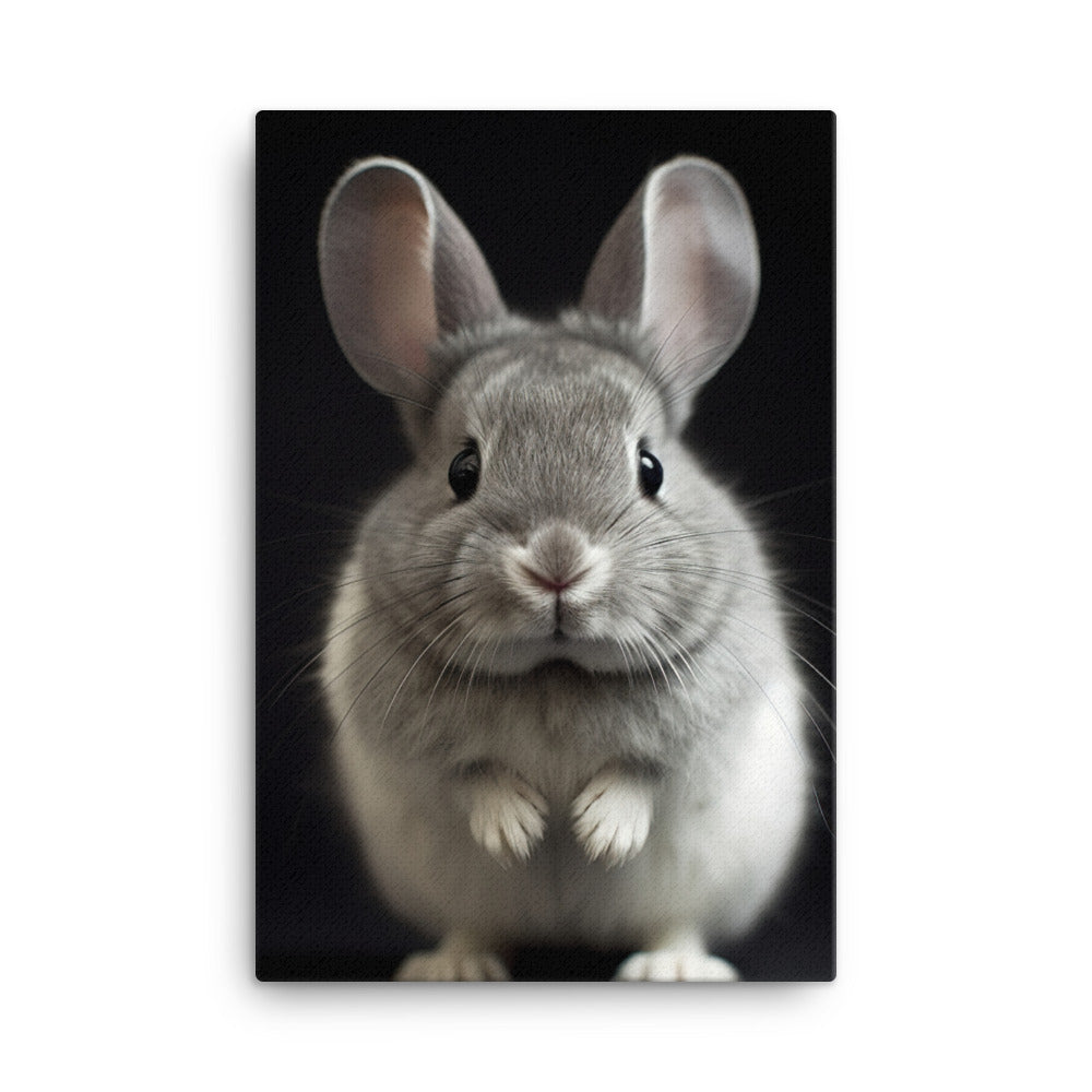 Adorable Chinchilla Bunny Canvas - PosterfyAI.com