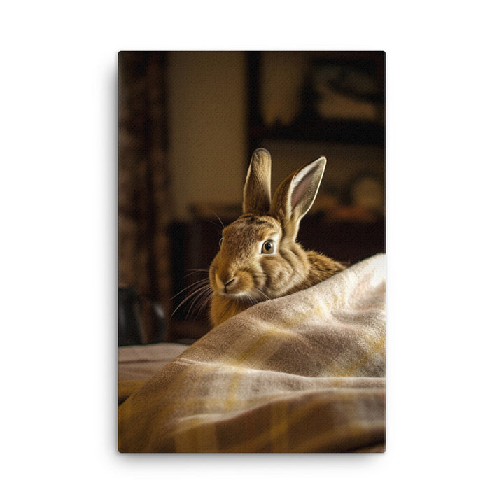 Belgian Hare in a Cozy Setting Canvas - PosterfyAI.com