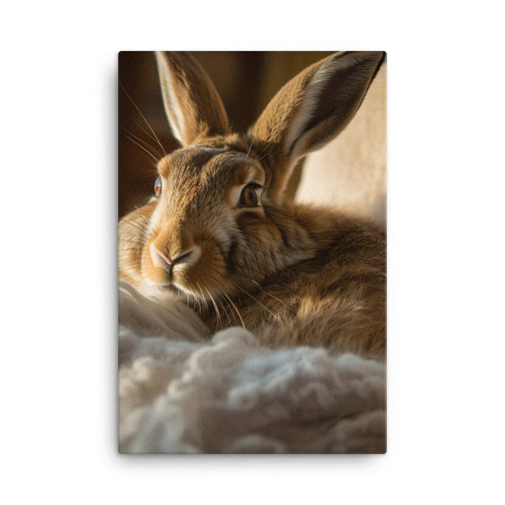 Belgian Hare in a Cozy Setting Canvas - PosterfyAI.com