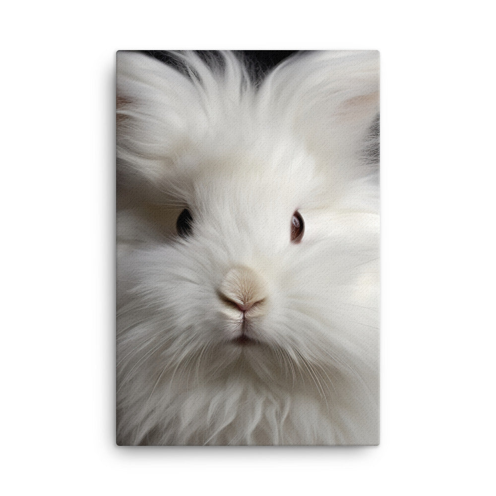 Charming Angora Bunny Canvas - PosterfyAI.com