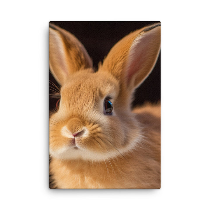 Adorable American Bunny Canvas - PosterfyAI.com