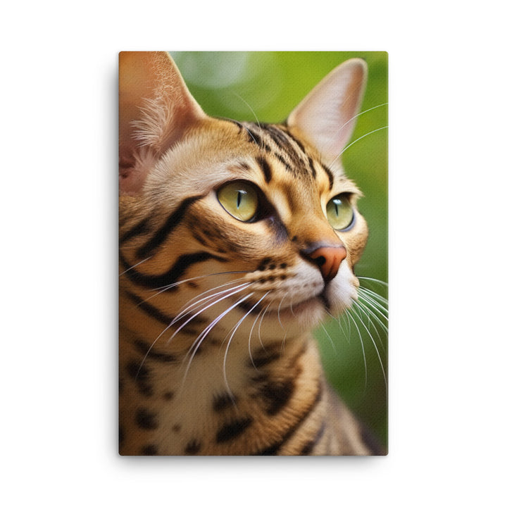 Wild Beauty of Ocicat Cat Canvas - PosterfyAI.com