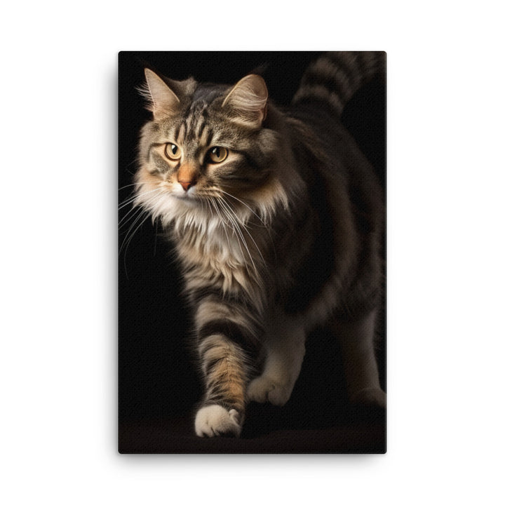 Playfulness of Manx Cat Canvas - PosterfyAI.com