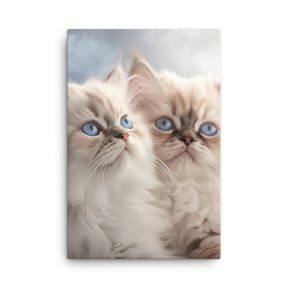 Serene World of Himalayan Kittens Canvas - PosterfyAI.com