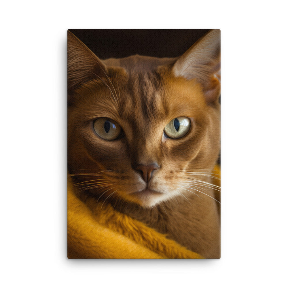 Elegance of Burmese Cat Canvas - PosterfyAI.com