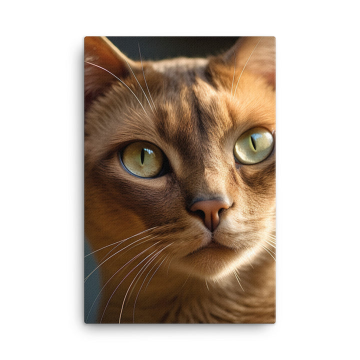 Elegance of Burmese Cat Canvas - PosterfyAI.com