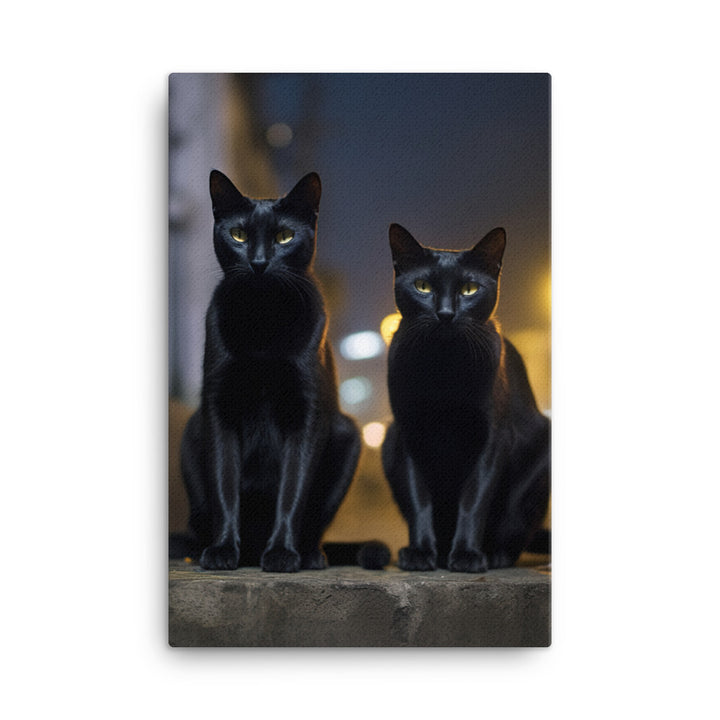 Elegance of Bombay Cats Canvas - PosterfyAI.com