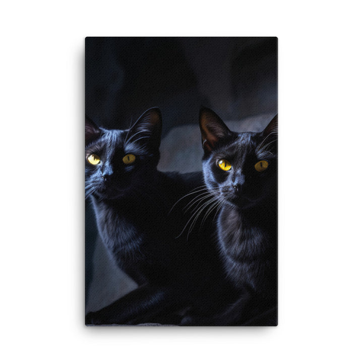 Elegance of Bombay Cats Canvas - PosterfyAI.com