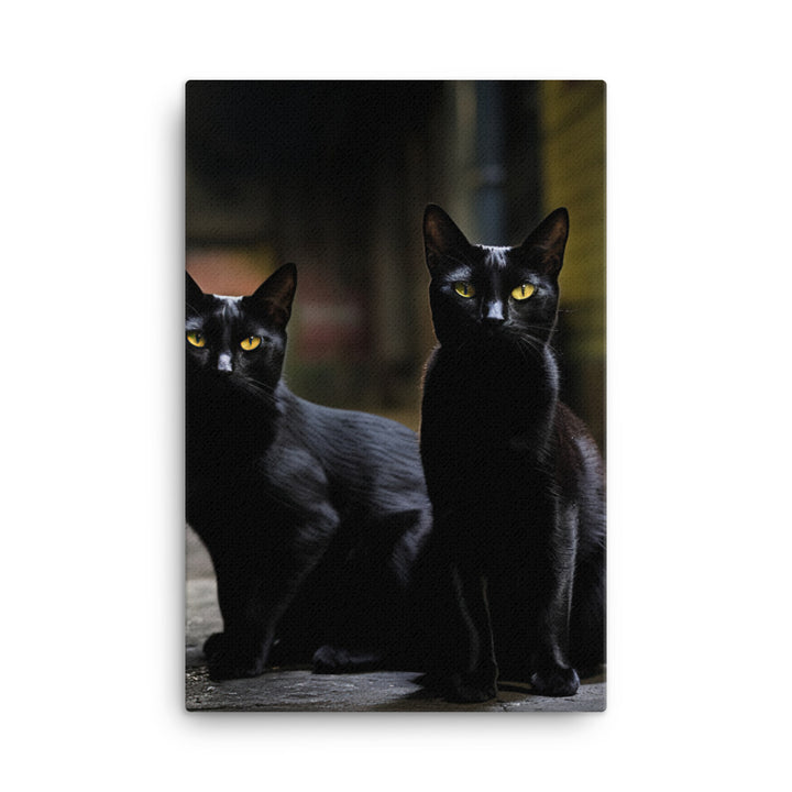 Elegance of Bombay Cats Canvas - PosterfyAI.com