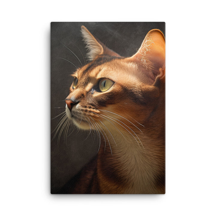 Abyssinian Cat Canvas - PosterfyAI.com