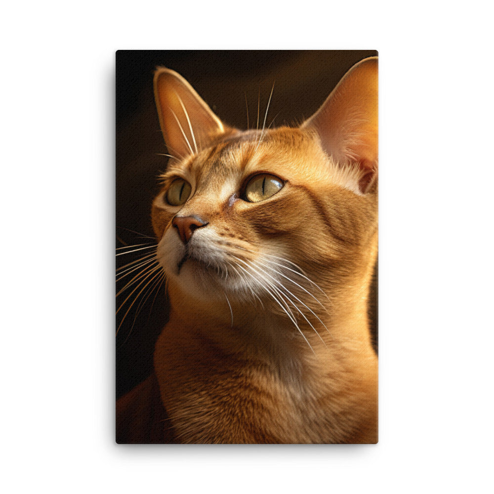 Abyssinian Cat Canvas - PosterfyAI.com