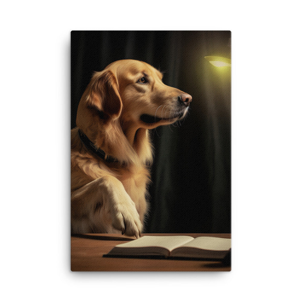 Golden Retriever Canvas - PosterfyAI.com