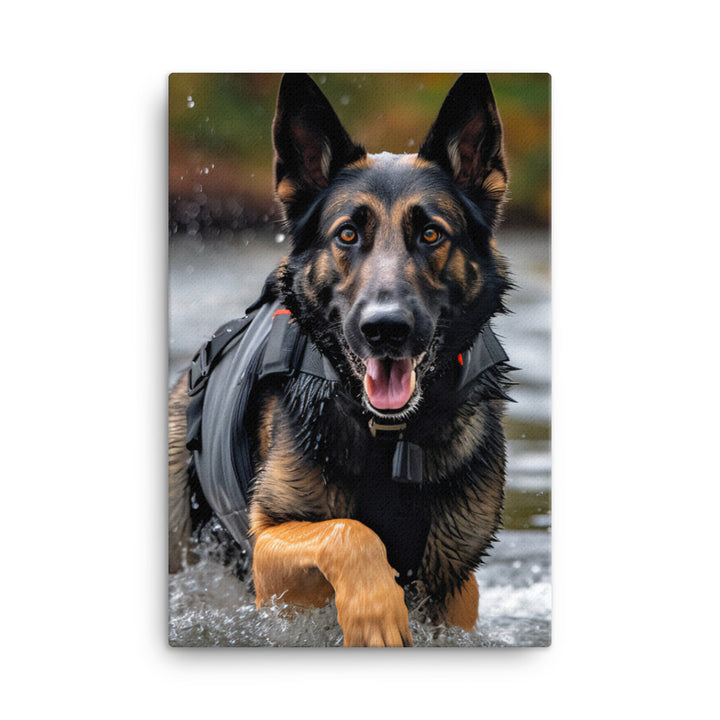 German Shepherd Canvas - PosterfyAI.com