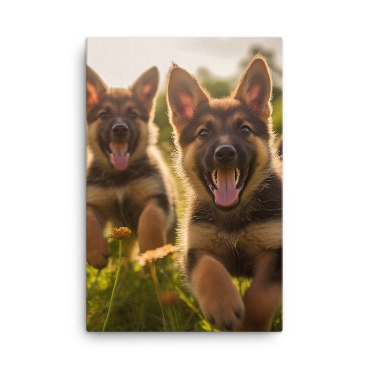 German Shepherd Canvas - PosterfyAI.com