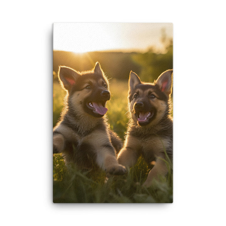 German Shepherd Canvas - PosterfyAI.com