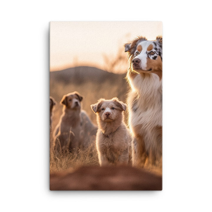 Australian Shepherd Canvas - PosterfyAI.com