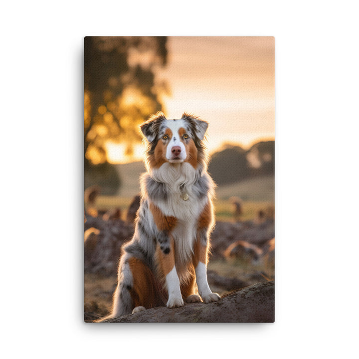 Australian Shepherd Canvas - PosterfyAI.com